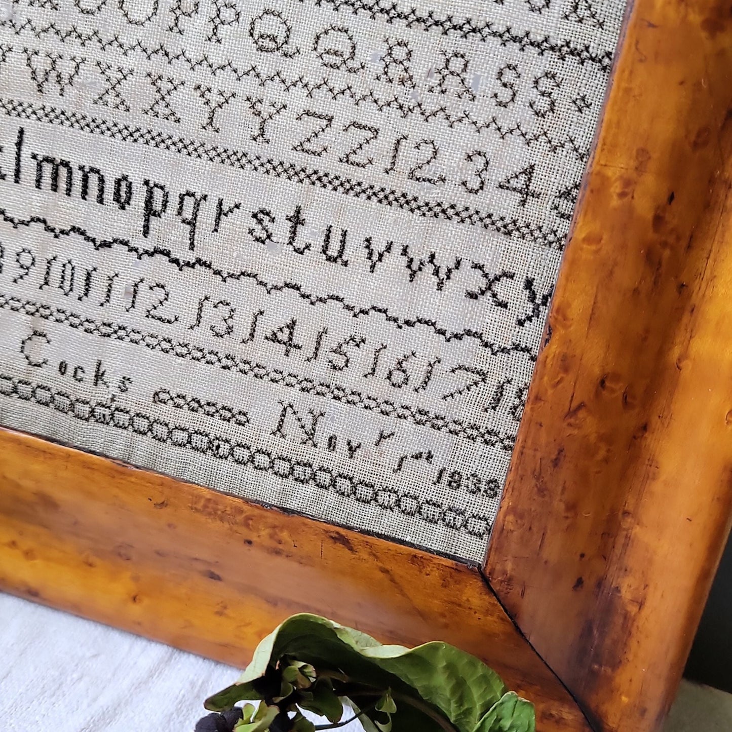 Sarah Horrocks Cocks 1838 Sampler Pattern