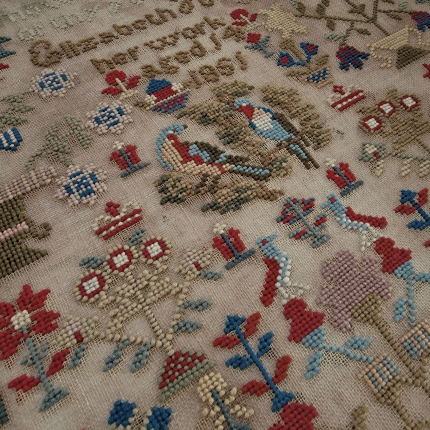 Elizabeth Hughes 1851 Sampler Pattern Paper Chart