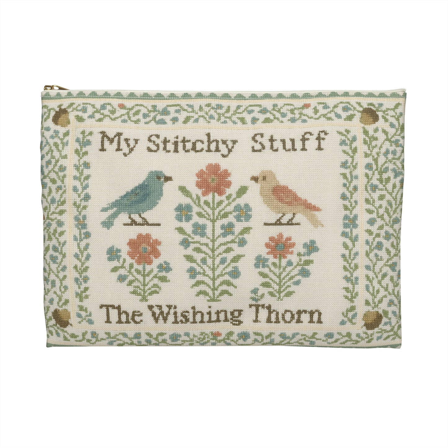 Rustic Birds Stitchy Pouch