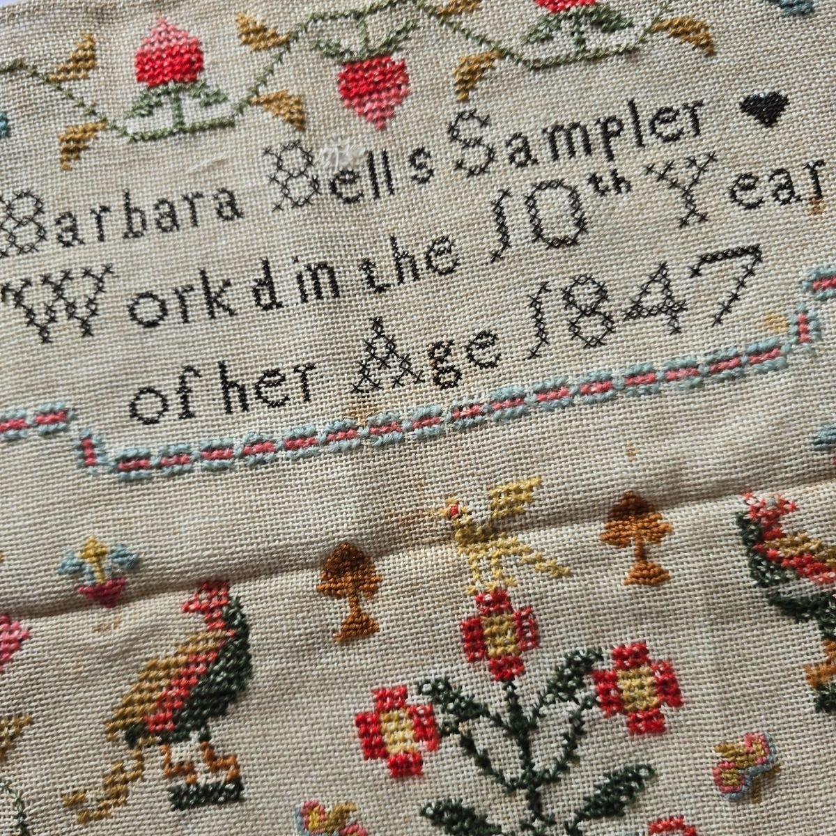Antique Sampler From 1847