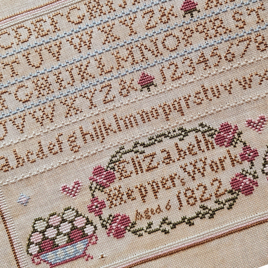 Elizabeth Hepper Sampler 1822 Pattern PDF