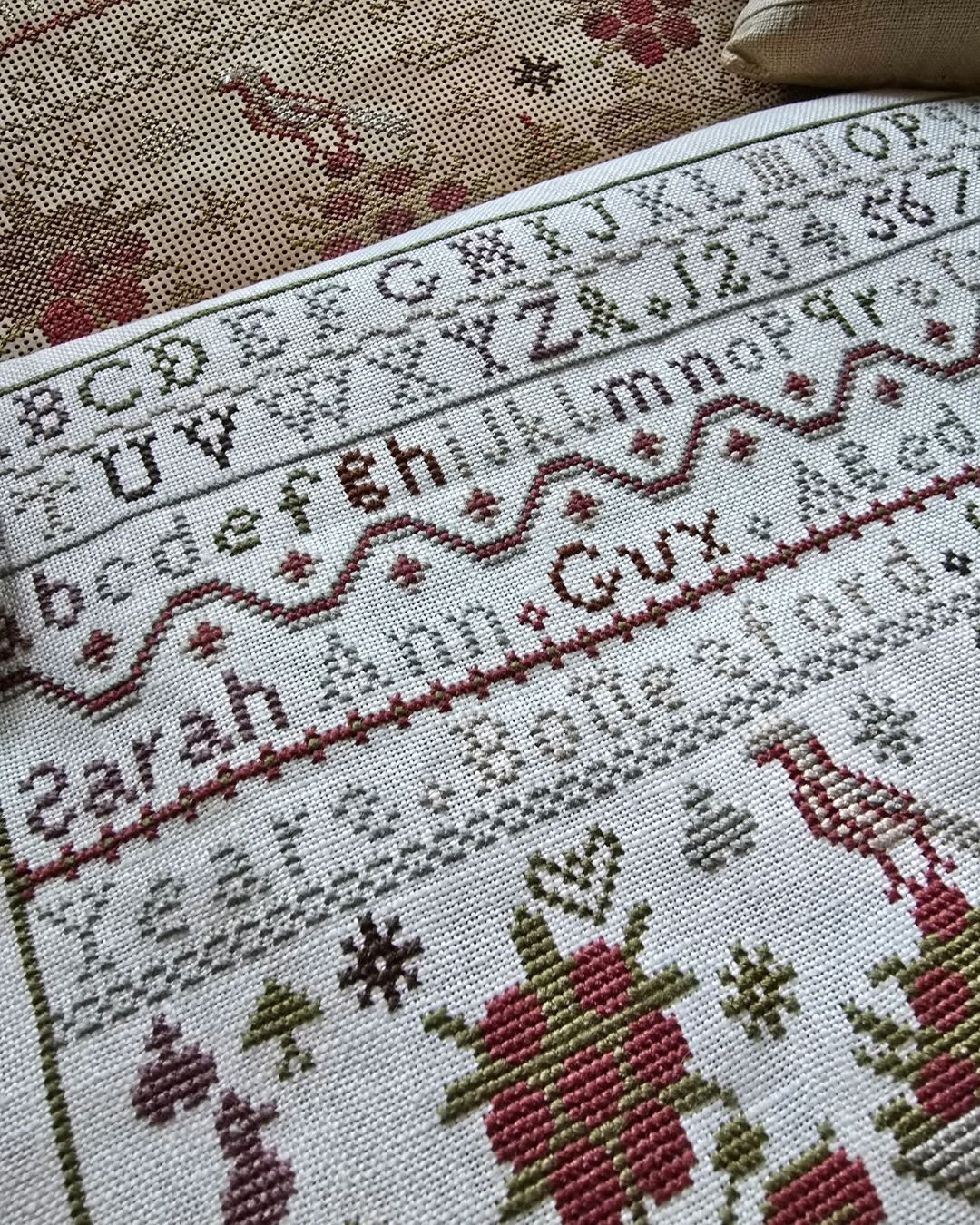 Sarah Guy 1875 Sampler – Cross Stitch PDF (Miniature Reproduction)