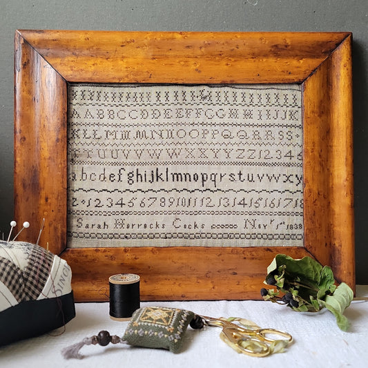 Sarah Horrocks Cocks Sampler 1838 Pattern PDF