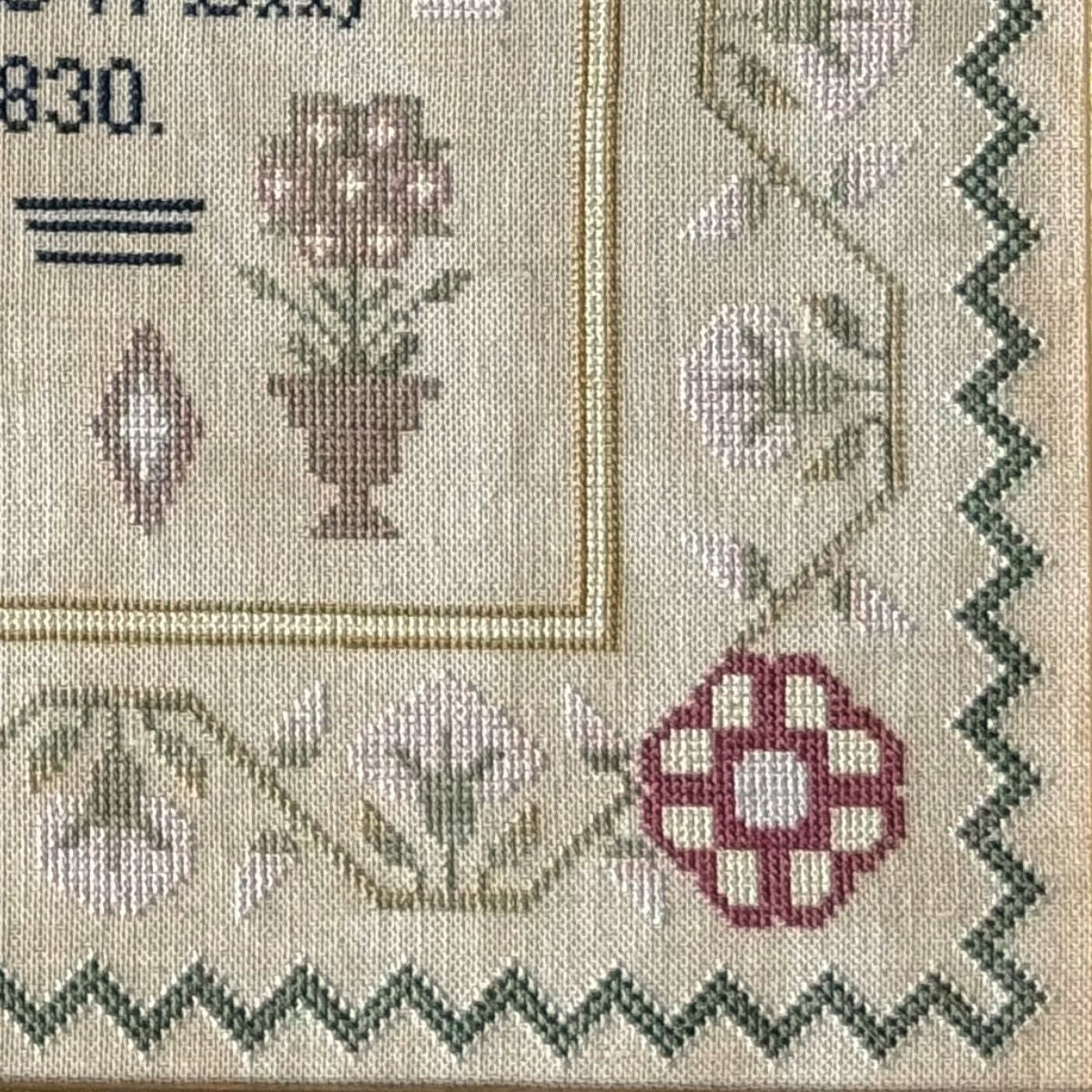 Harriet Mc Ewen Sampler Pattern 1830 Printed Version