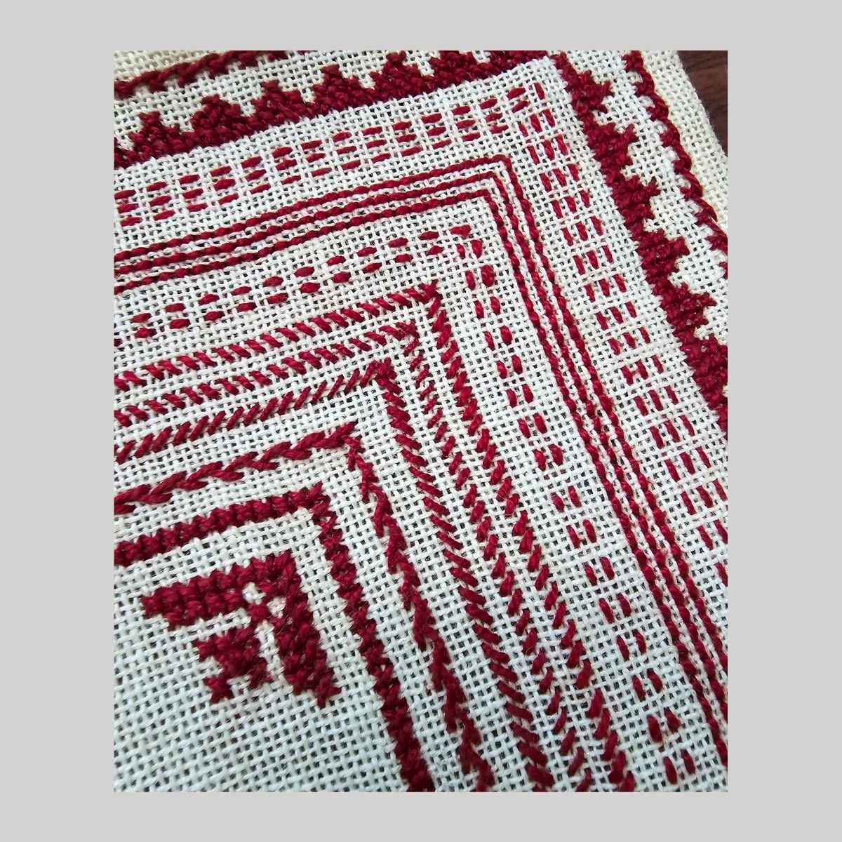 Antique German Redwork Sampler from 1928