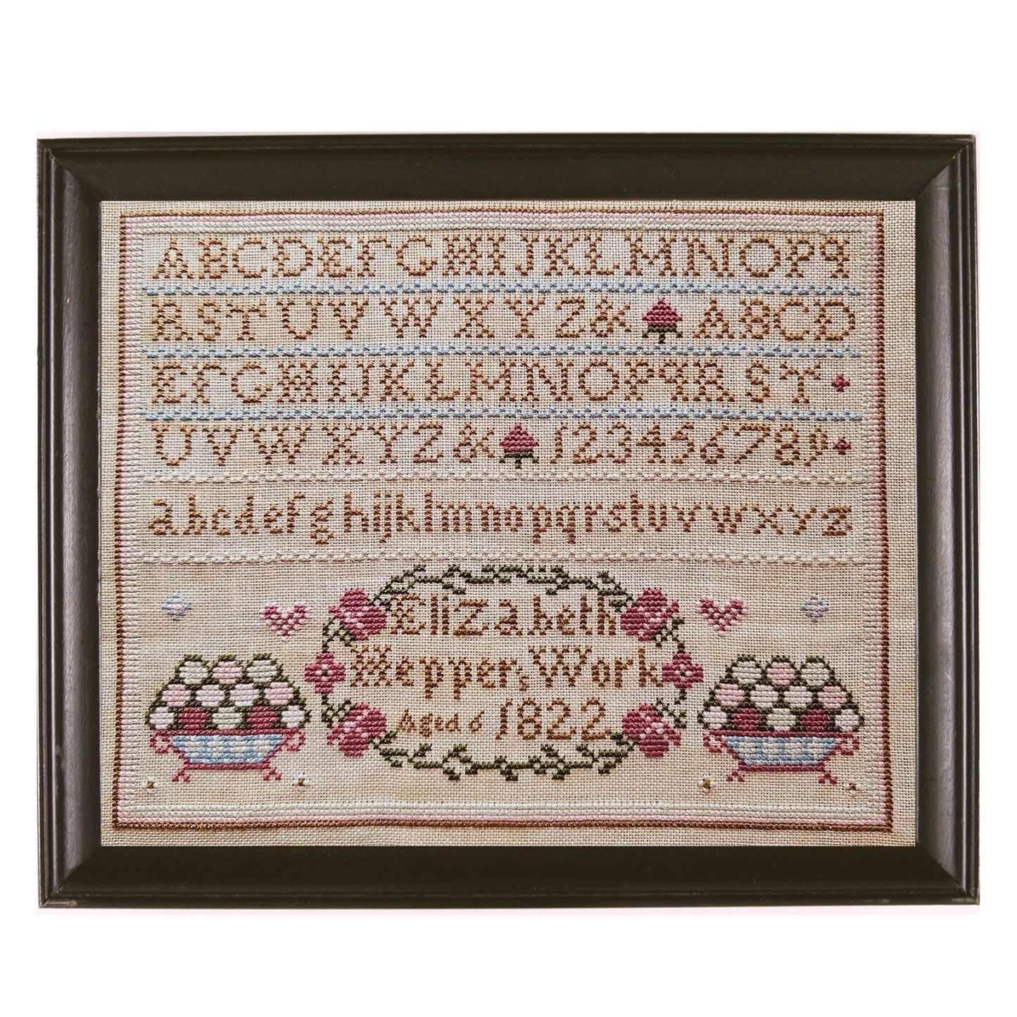 Elizabeth Hepper Sampler 1822 Pattern PDF