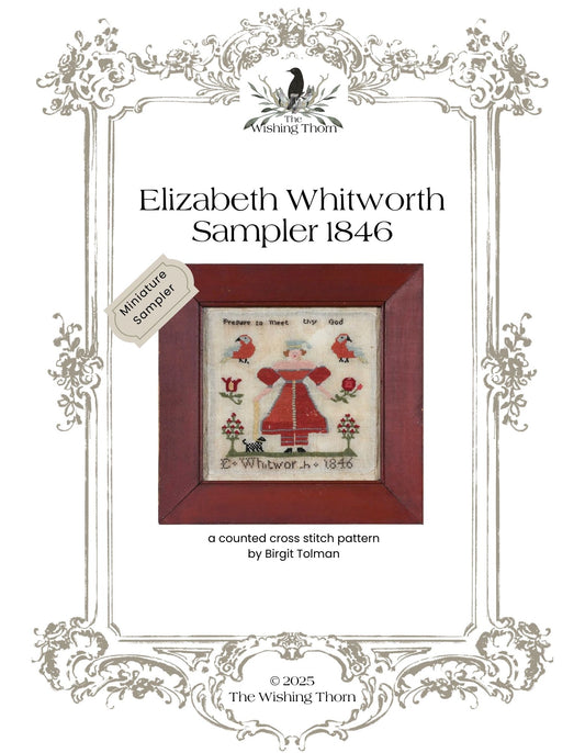Elizabeth Whitworth Sampler 1846 Paper Chart