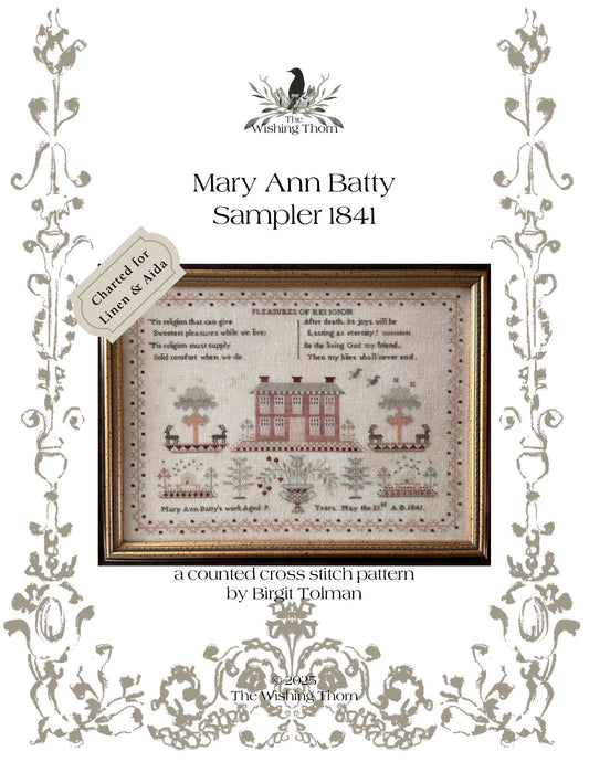 Mary Ann Batty 1841 Paper  Chart
