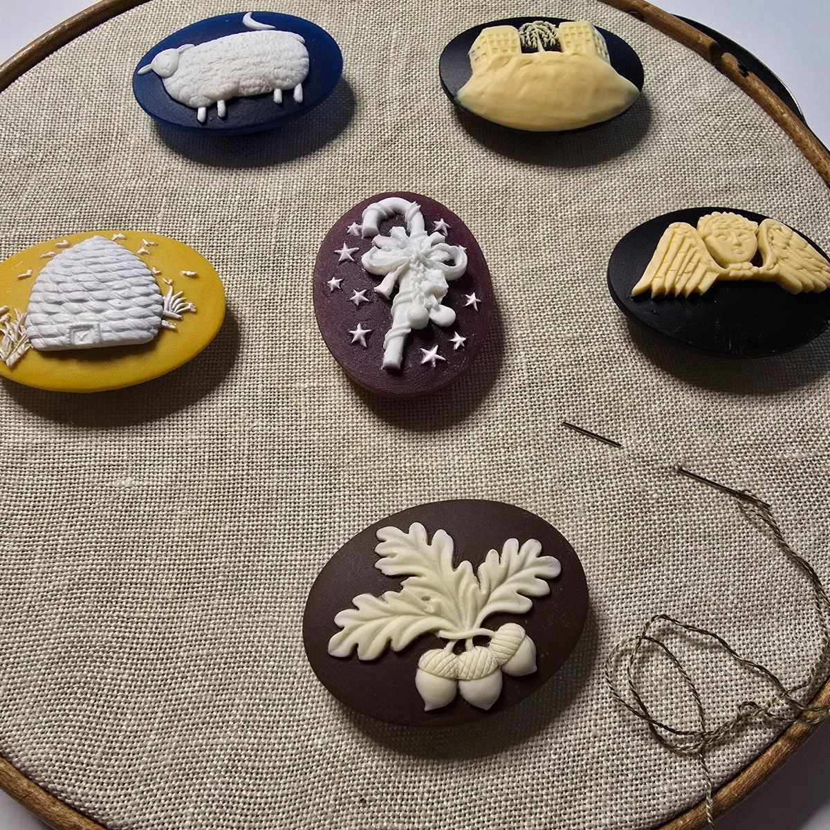 Antique Motif Needle Minders, Handcrafted Inspired Designs