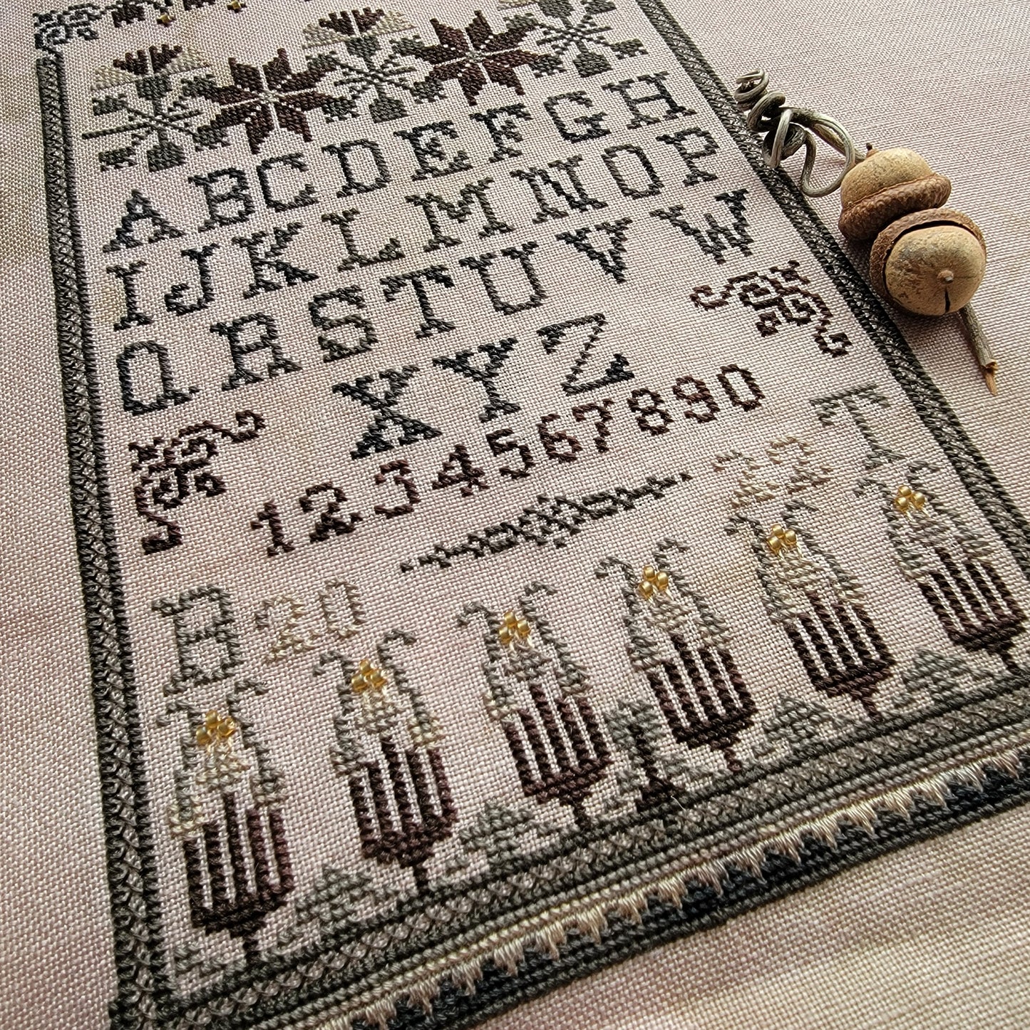 Night Thistle Sampler Pattern Printed Version