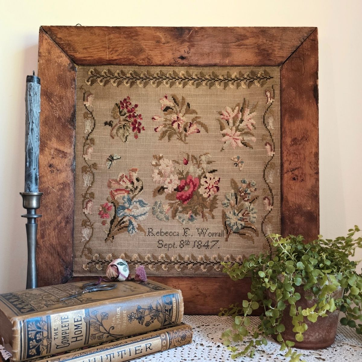 Rebecca Worrall 1847 Sampler Cross Stitch Pattern