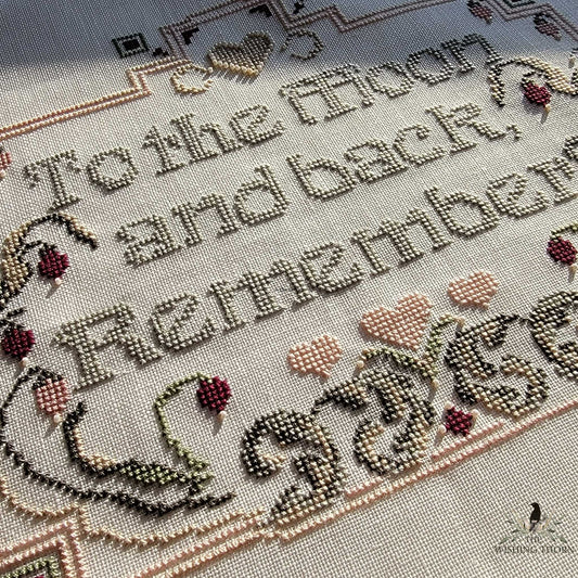 To The Moon Cross Stitch Pattern PDF
