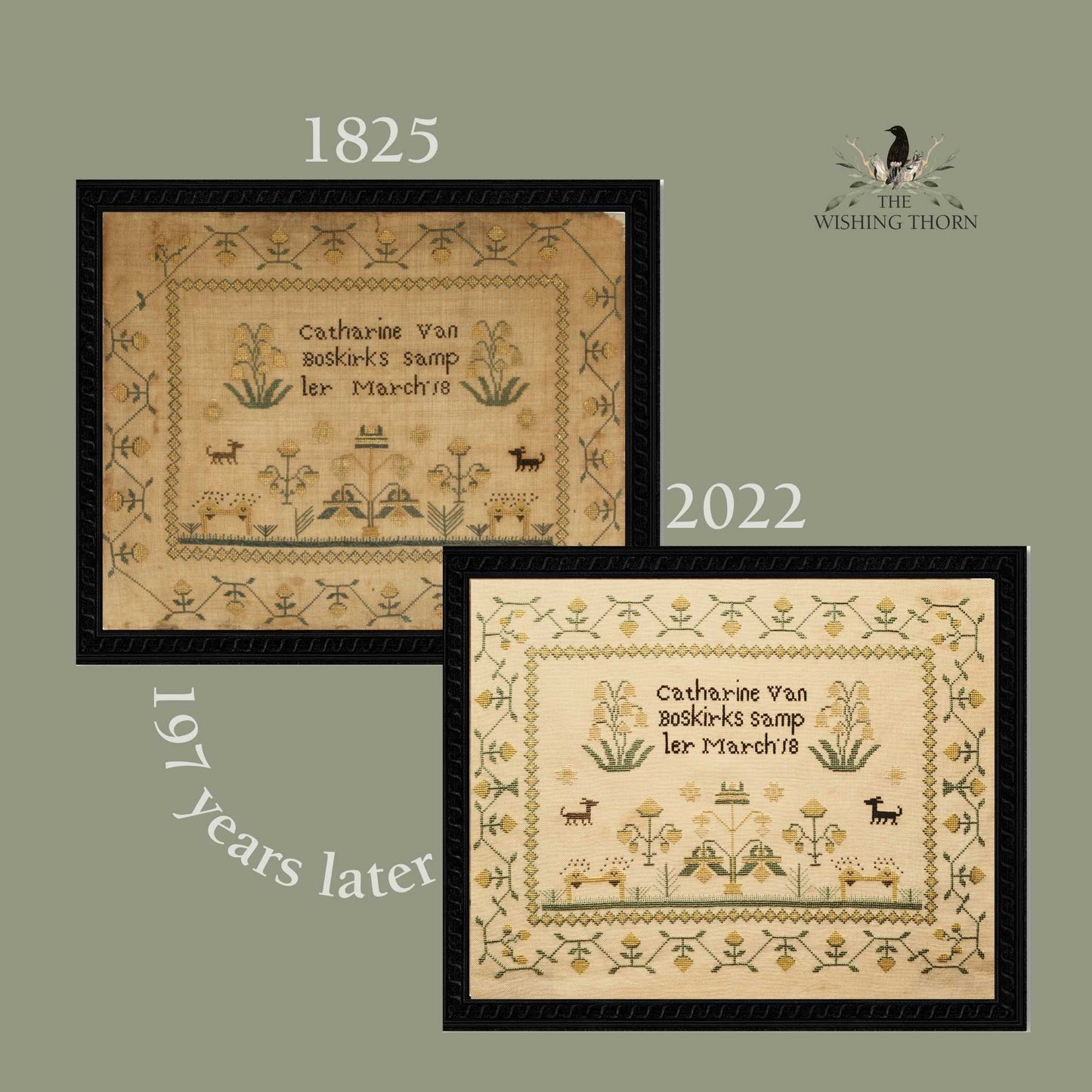 Catharine Van Boskirks 1825 Sampler Pattern