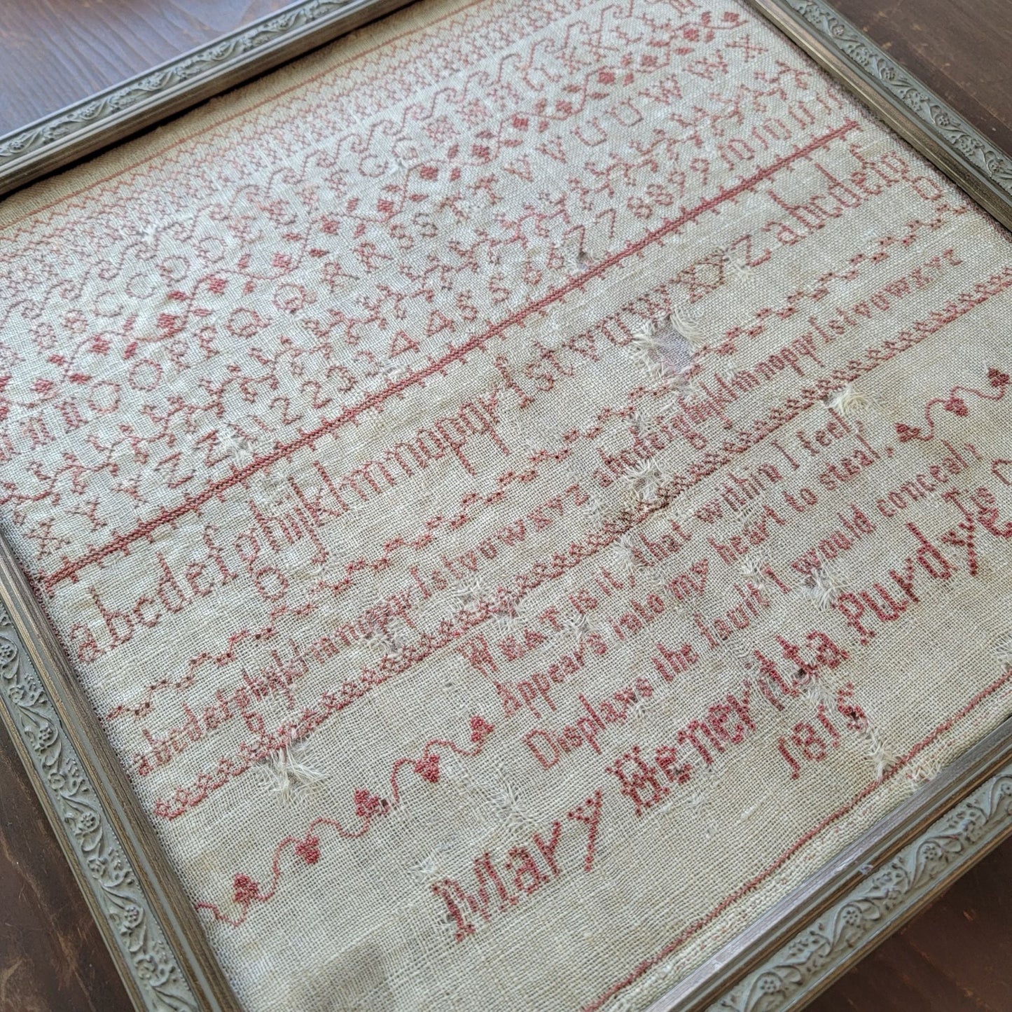 Mary Henrietta Purdye 1815 Sampler Pattern
