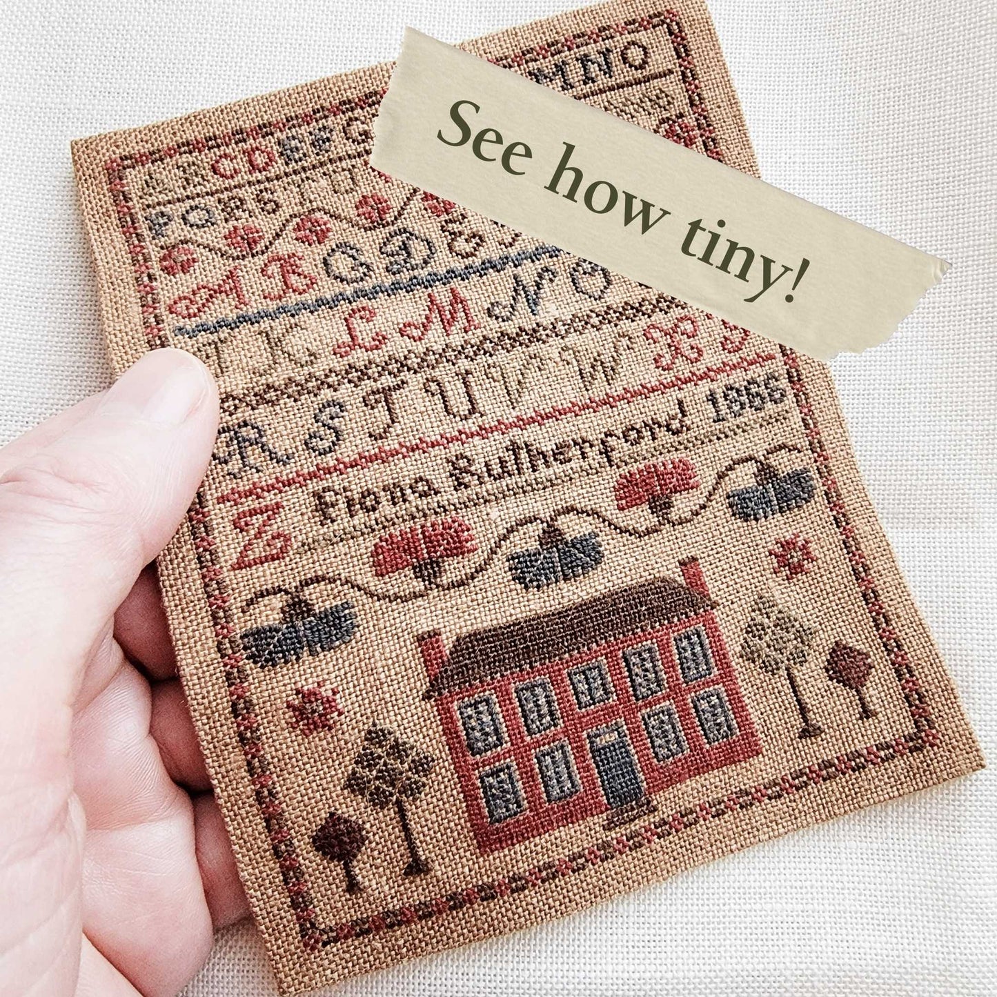Fiona Rutherford 1866 Miniature Sampler Pattern PDF
