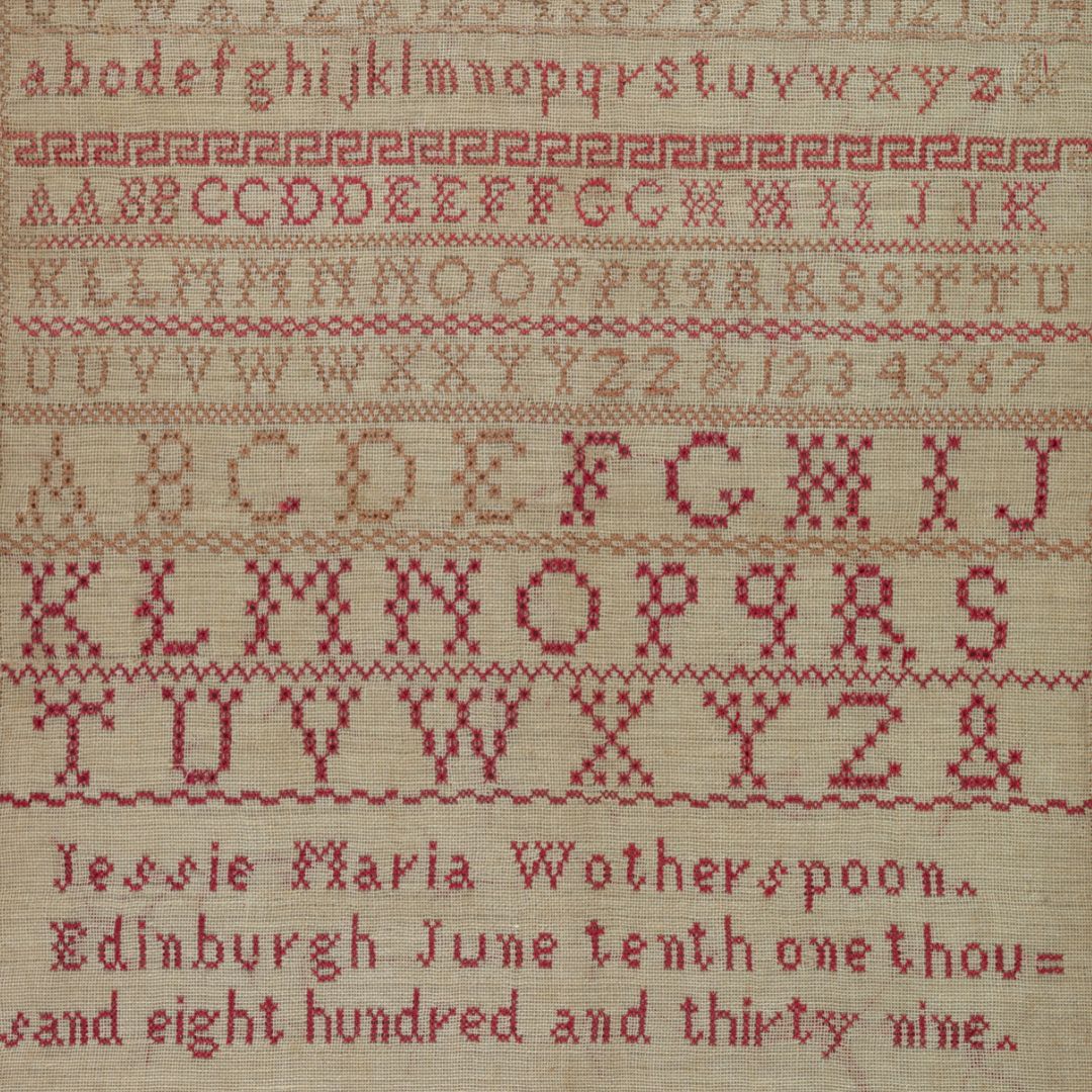 Jessie Maria Wotherspoon 1839 Sampler Paper Chart