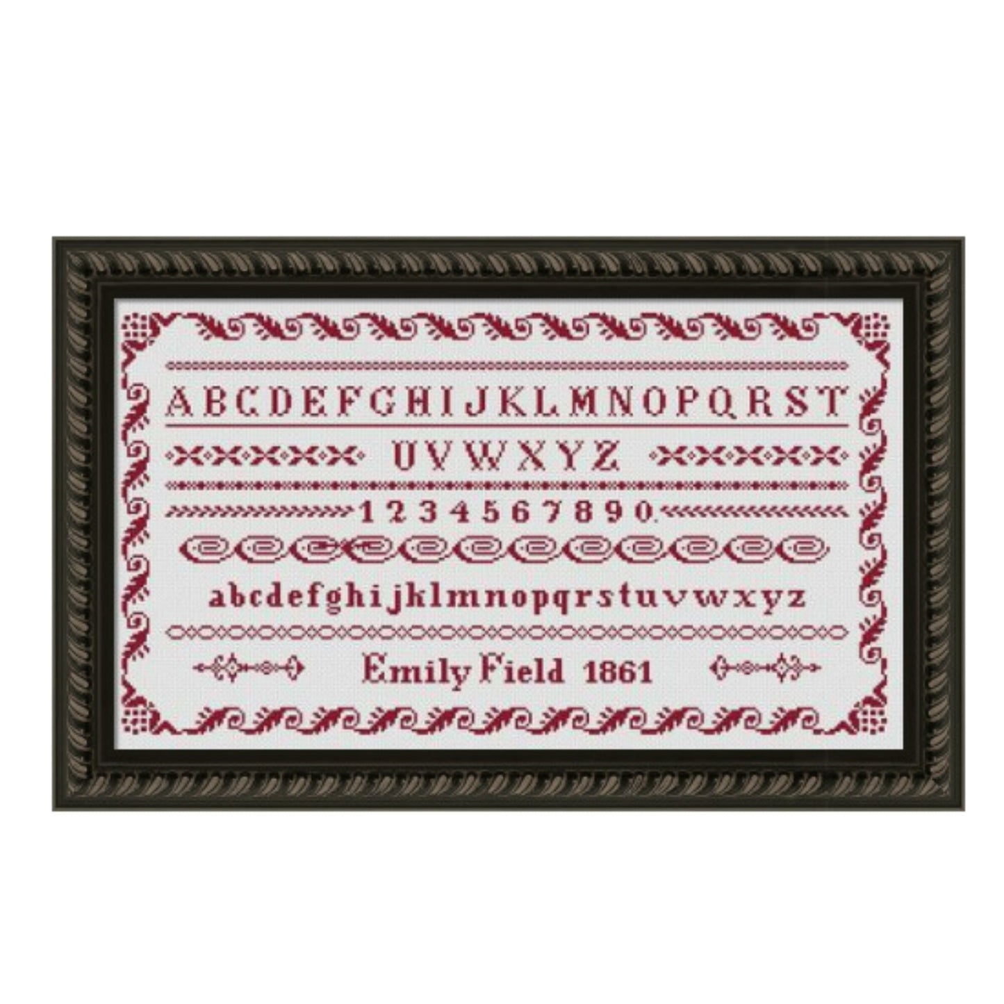Emily Field 1861 Sampler Pattern