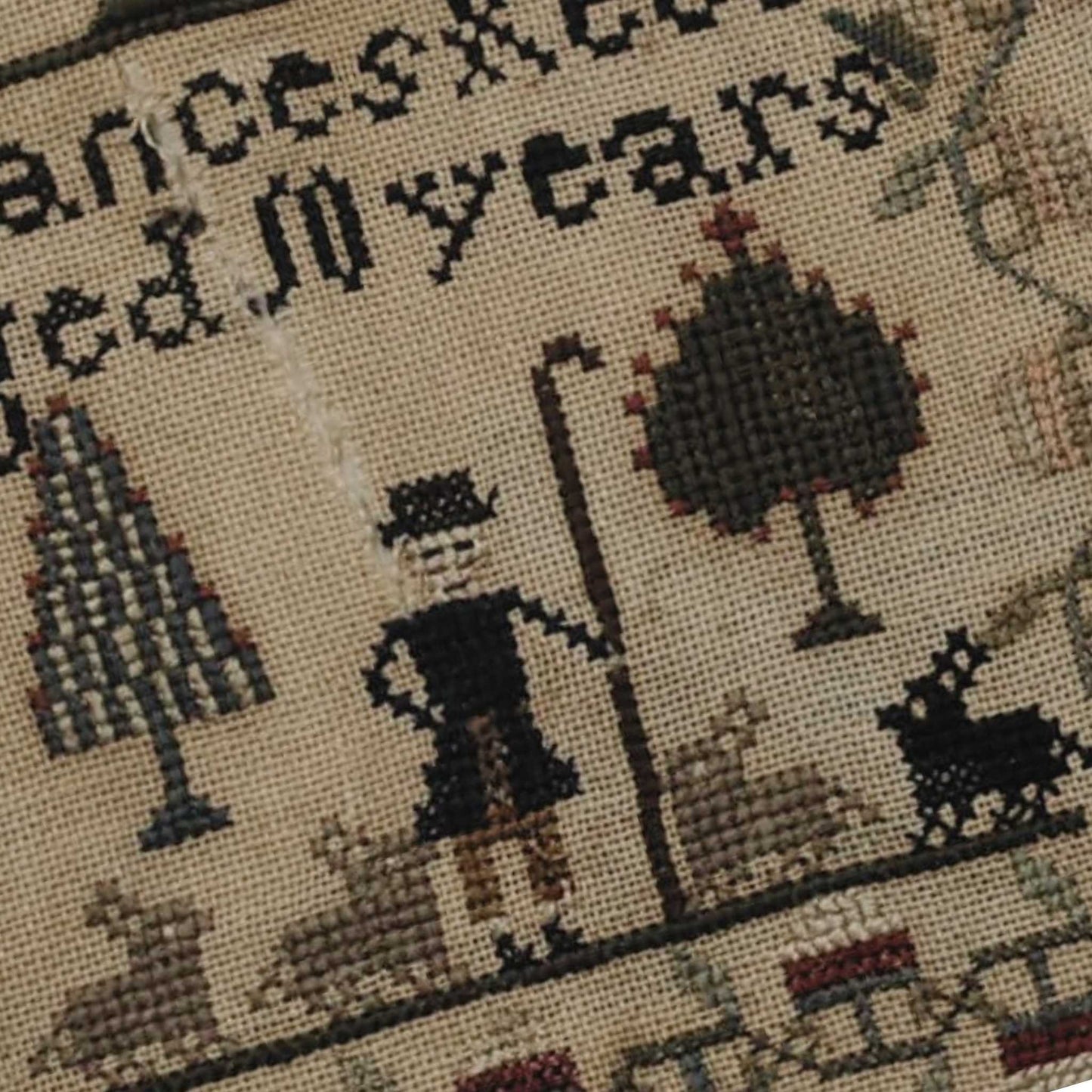 Little Bunny Shepherd Sampler Pattern 1815 Printed Version