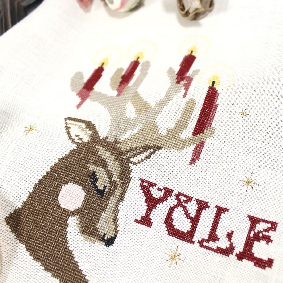 Yule Deer cross stitch TWT