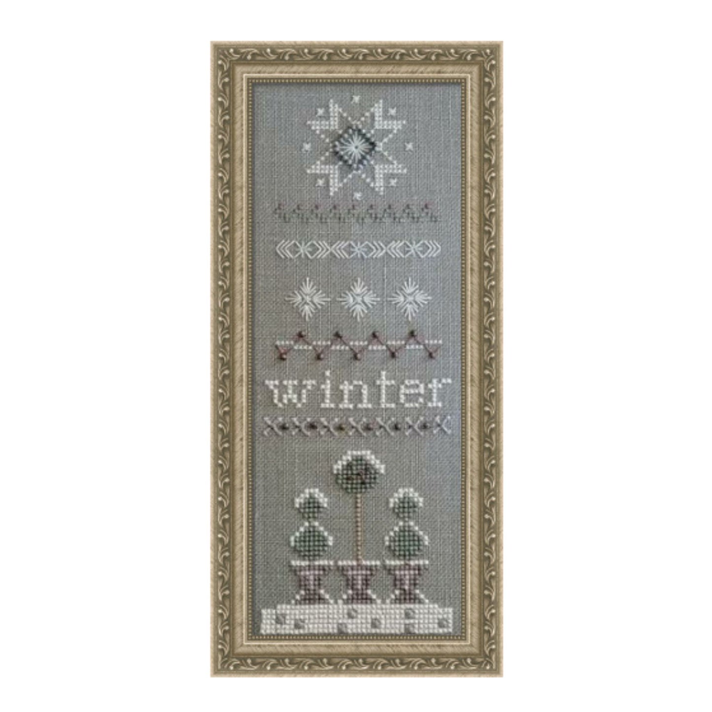 Winter Cross Stitch Sampler Pattern