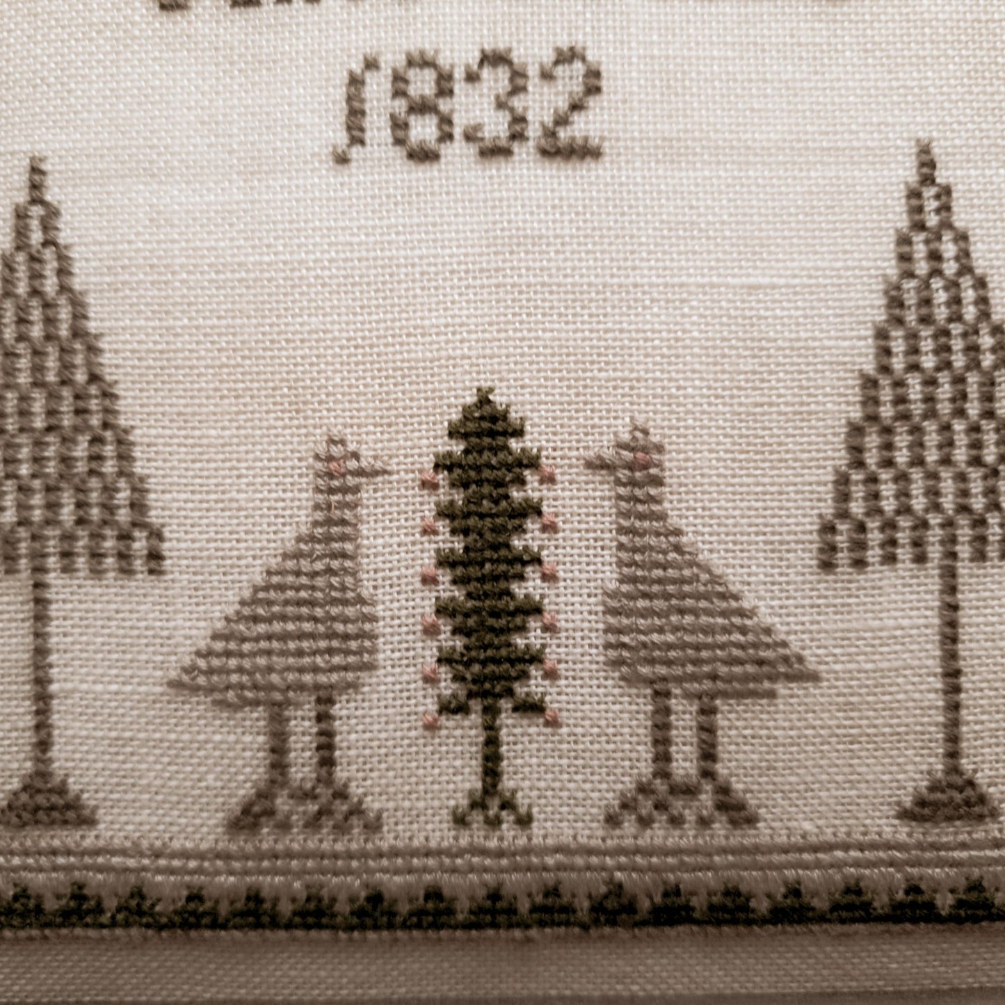 Jane Jones 1832 Mini sampler