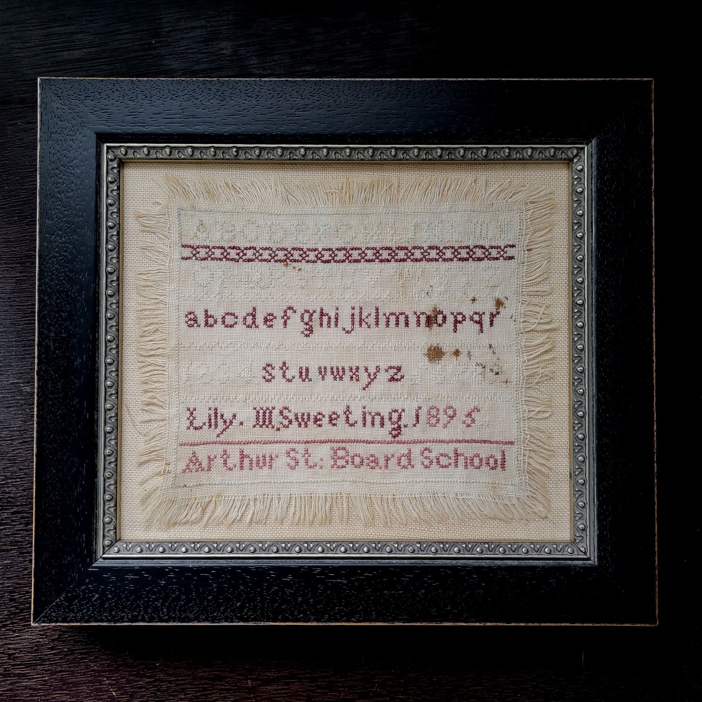 Lily M. Sweeting 1895 Sampler Pattern