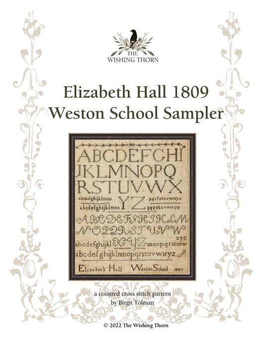 Elizabeth Hall 1809 Sampler Pattern