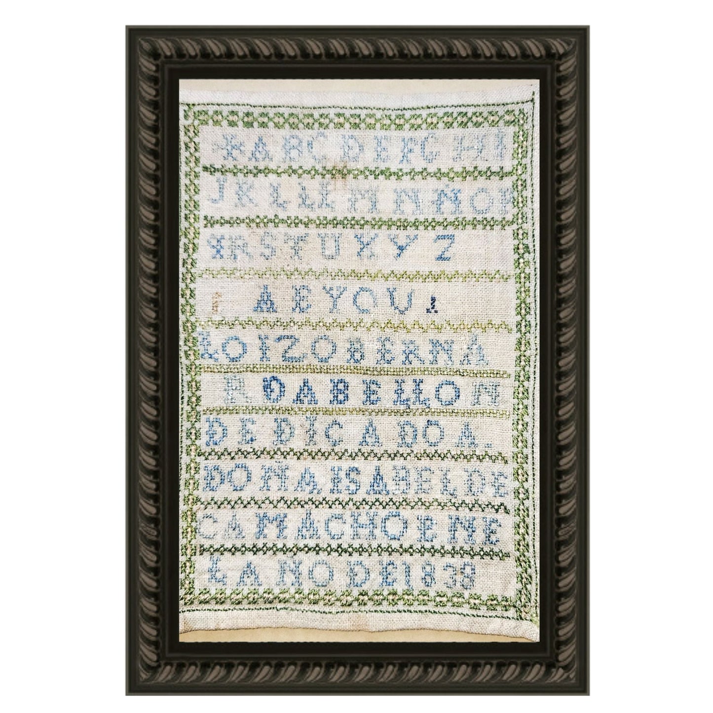 Bernarda Bellon 1838 Sampler