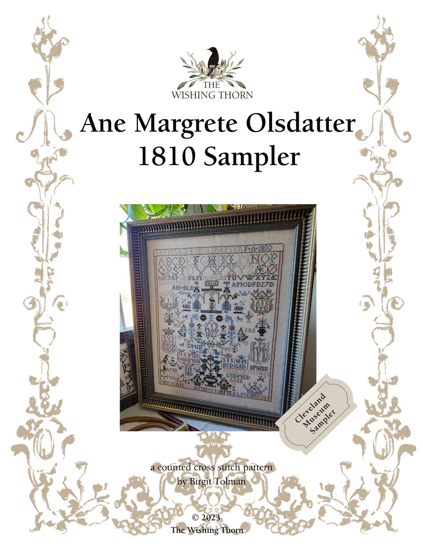 Ane Margrete Olsdatter 1810 Sampler Pattern
