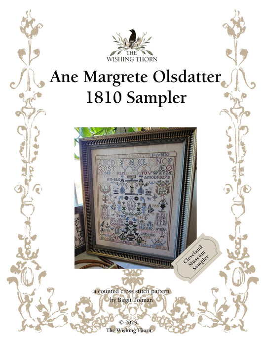 Ane Margrete Olsdatter 1810 Sampler Pattern