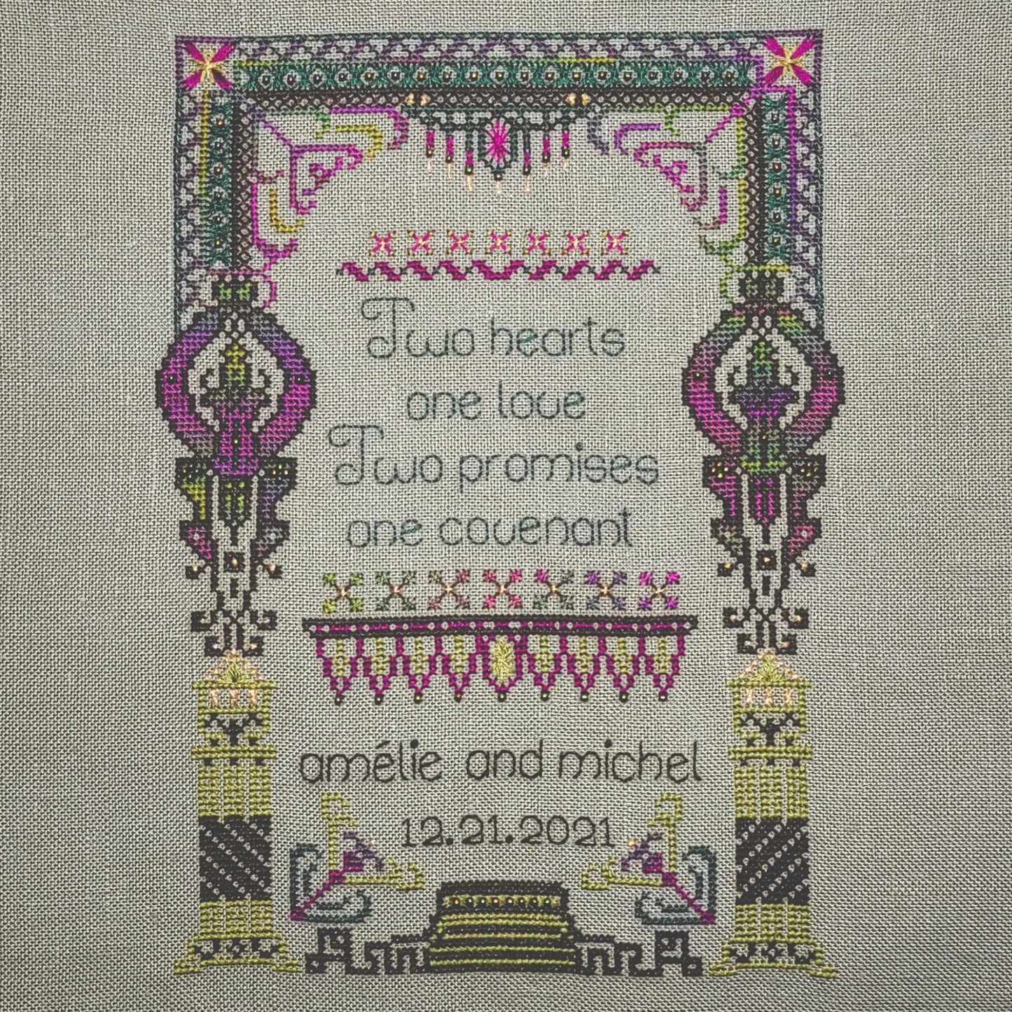Arabesque Wedding Sampler Pattern