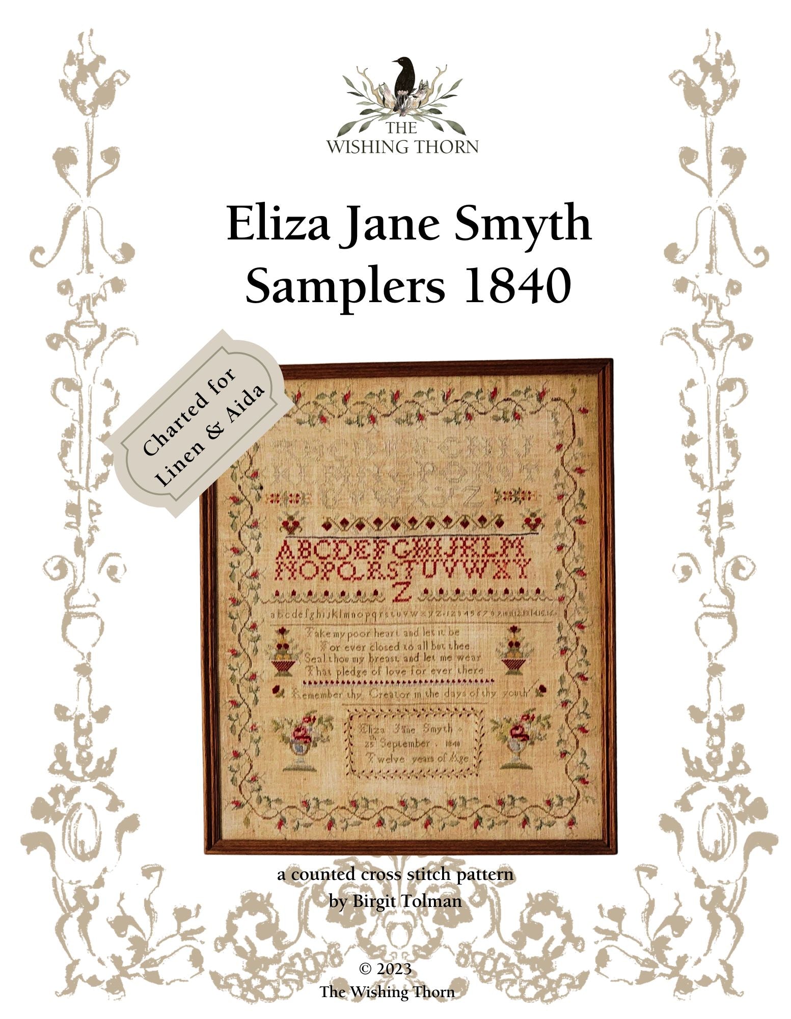 Eliza Jane Smyth 1840 Sampler Pattern