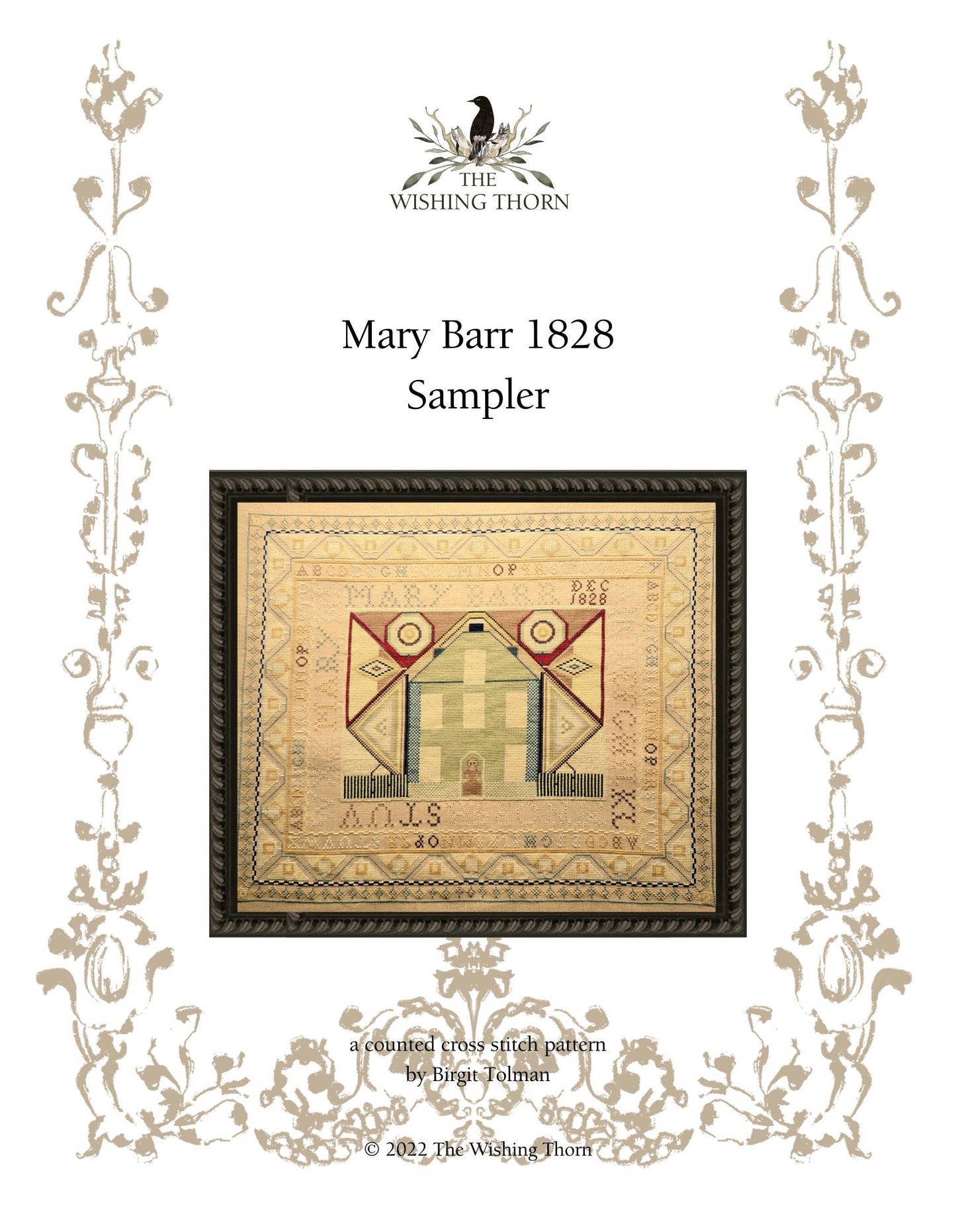 Mary Barr Sampler Pattern 1828