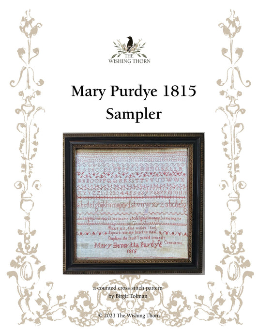 Mary Henrietta Purdye 1815 Sampler Pattern