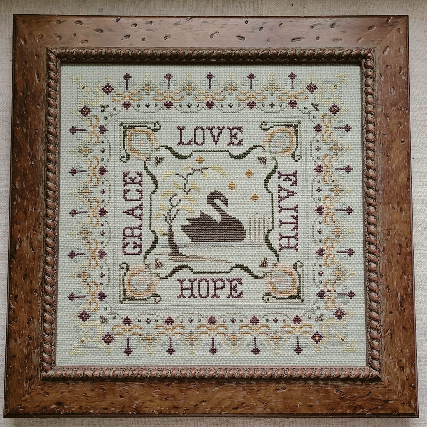 Swan Sampler Cross stitch Pattern PDF