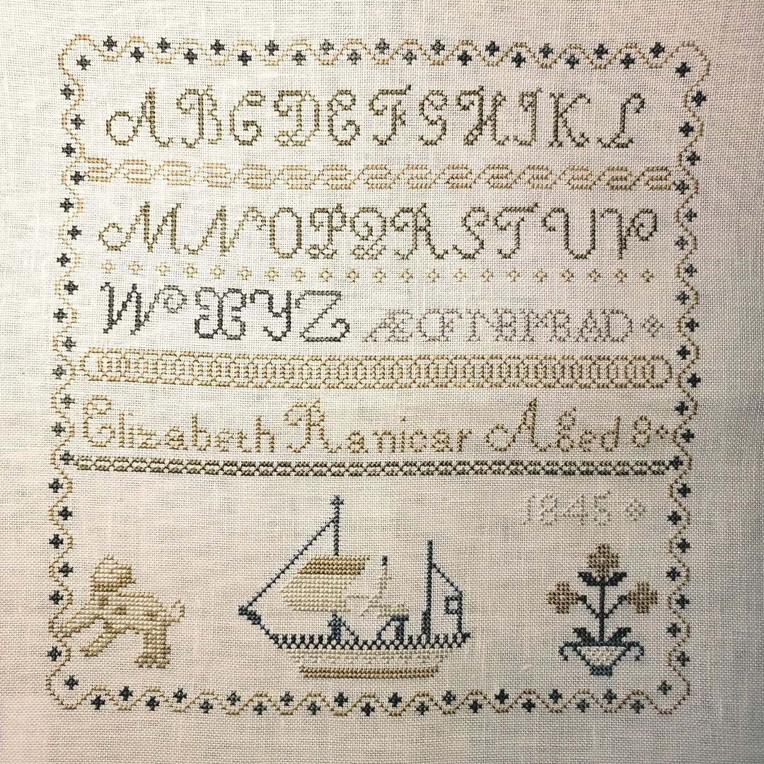 Elizabeth Ranicar 1845 Sampler Pattern