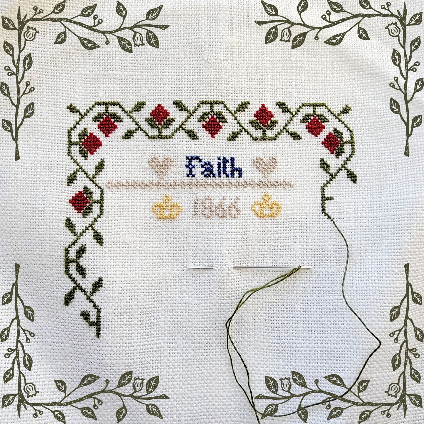 Mary Leet 1865 Miniature Sampler Pattern PDF