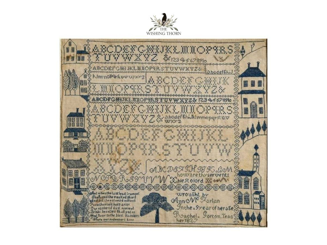 What is the history of Ann McFarlan’s Sampler from 1827?