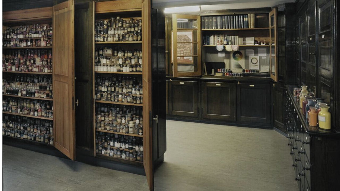 (The above cover image is a historical collection of over 10,000 dyes at Technical University Dresden, Germany)