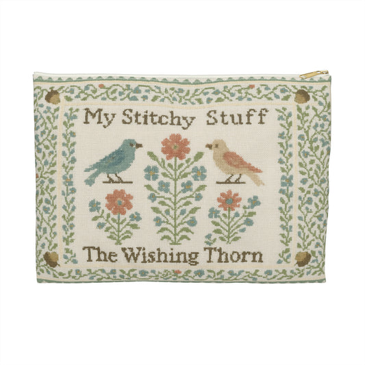 Rustic Birds Stitchy Pouch