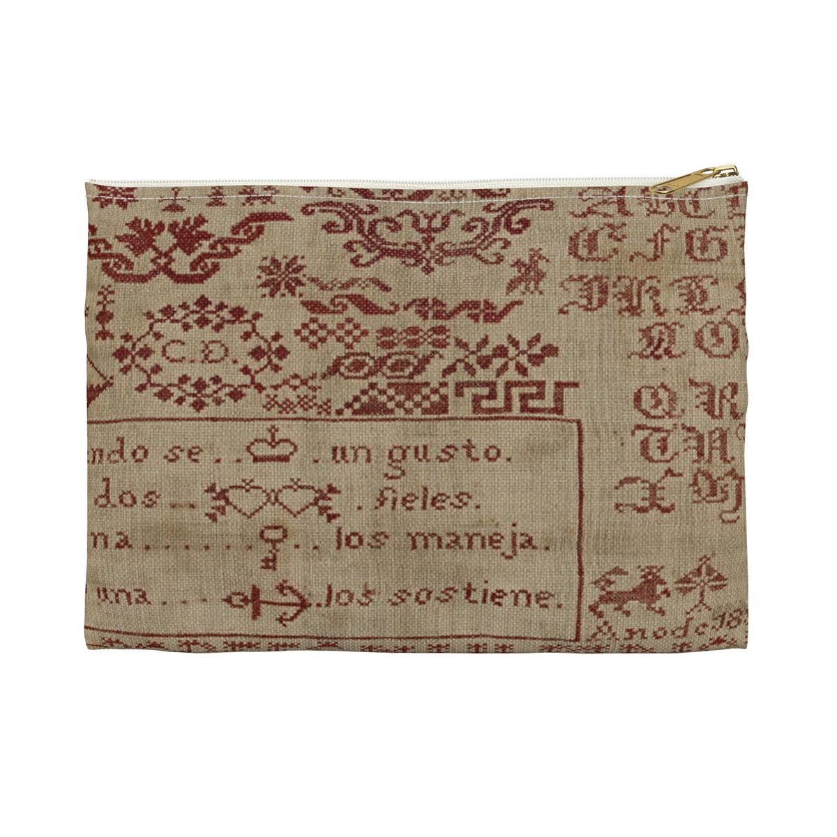 Spanish Sampler 1867 Cross Stitch Project Bag