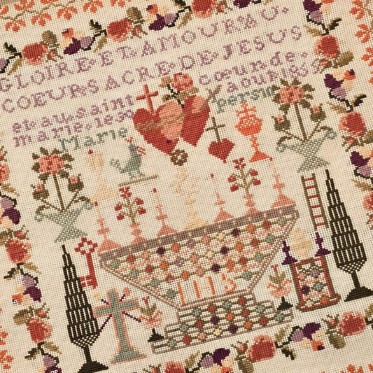 Marie Persin 1855 Sampler – French Antique Reproduction Cross Stitch PDF