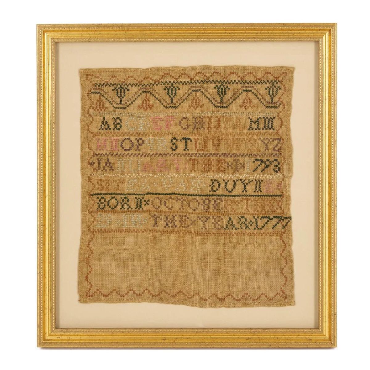 Elizabeth Van Duyne Sampler 1793