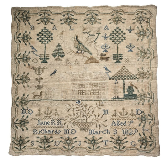 Jane Richards 1829 Sampler