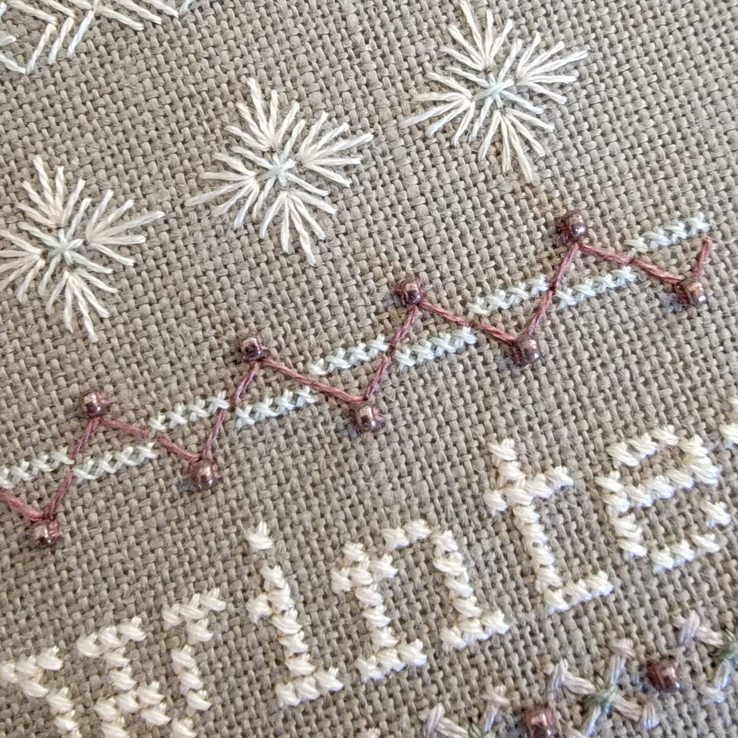 Winter Cross Stitch Sampler Pattern PDF