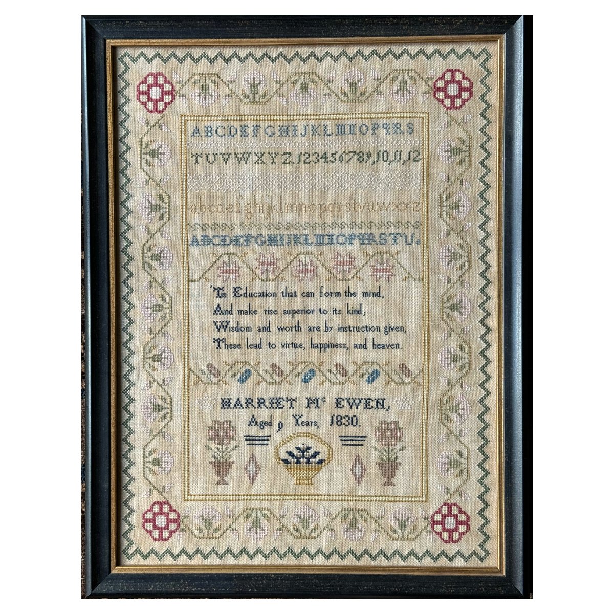 Harriet Mc Ewen 1830 Sampler Pattern PDF