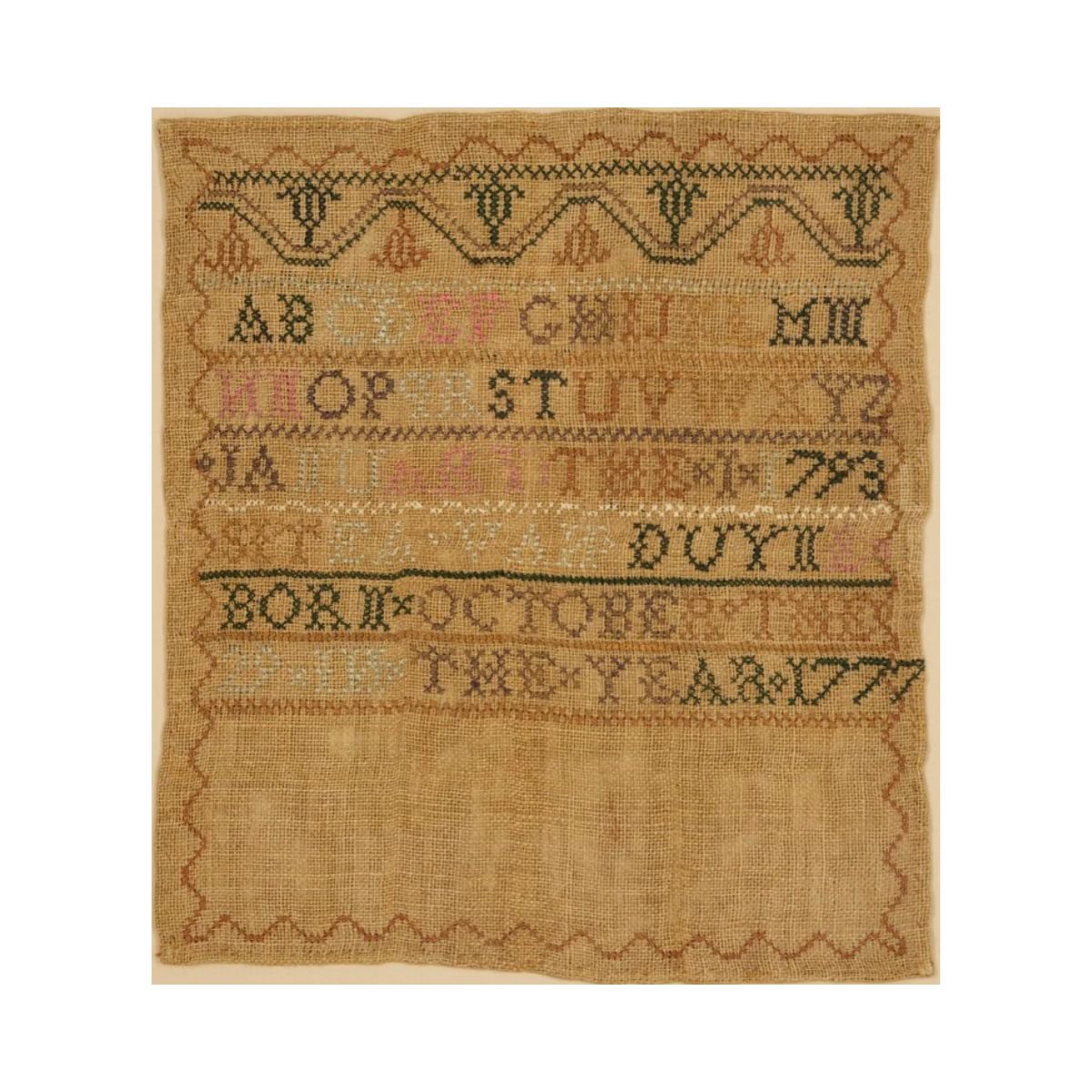 Elizabeth Van Duyne Sampler 1793