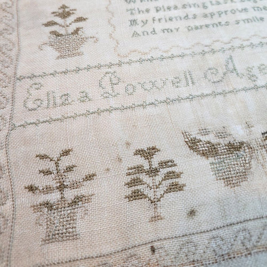 Eliza Powell Sampler Cross Stitch Pattern PDF