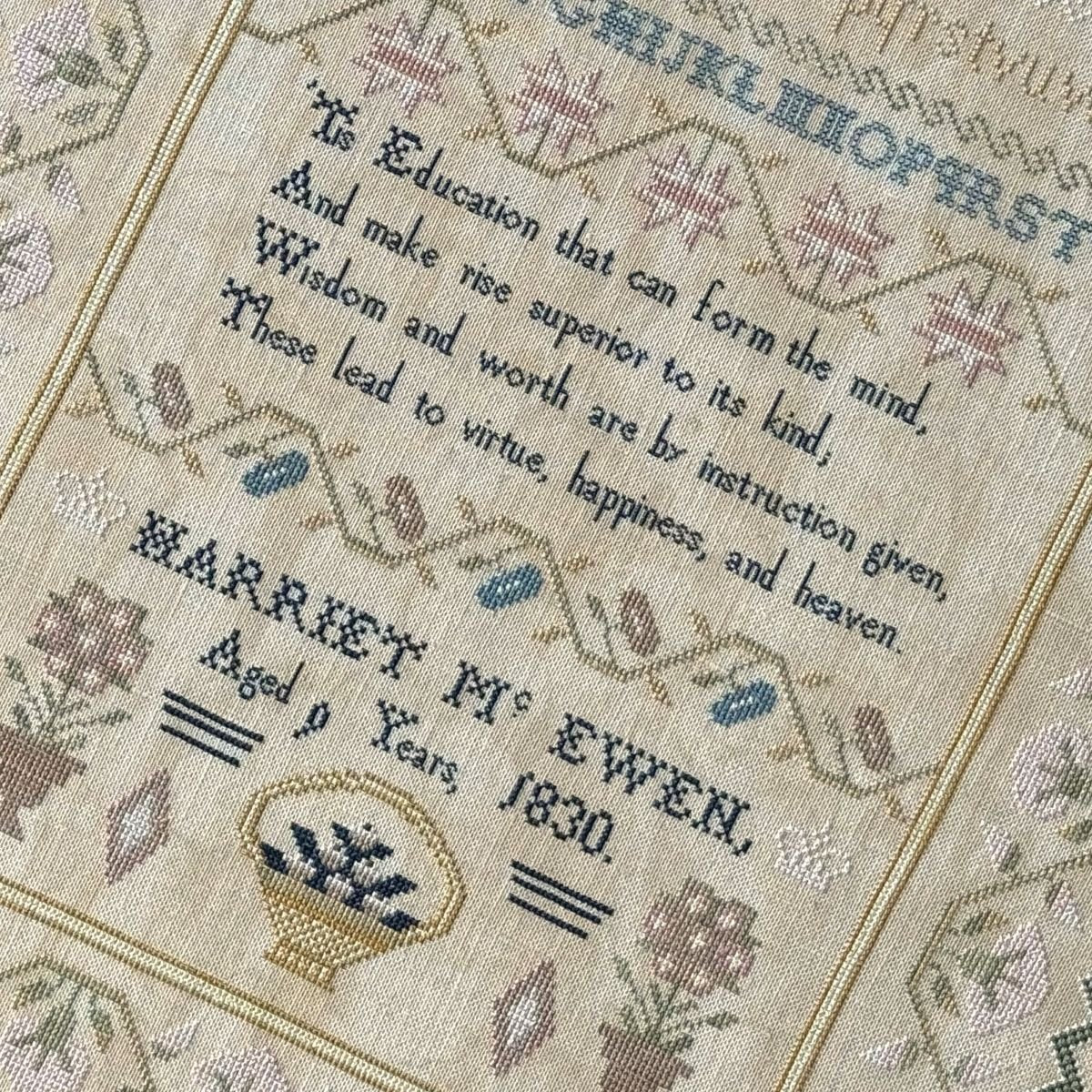 Harriet Mc Ewen 1830 Sampler Pattern PDF