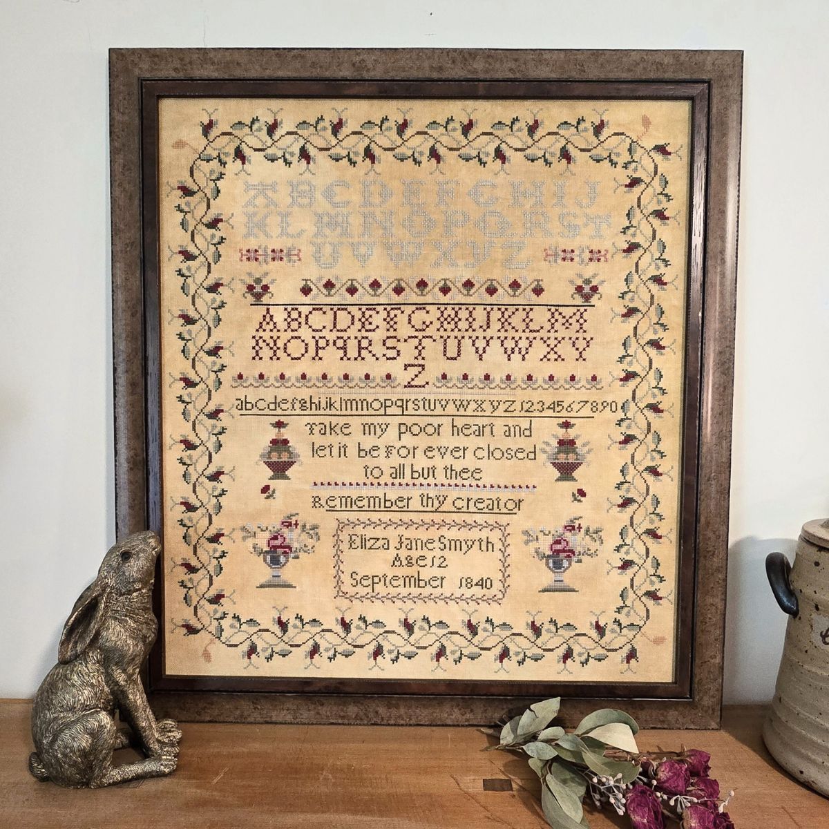 Eliza Jane Smyth 1840 Sampler Pattern PDF